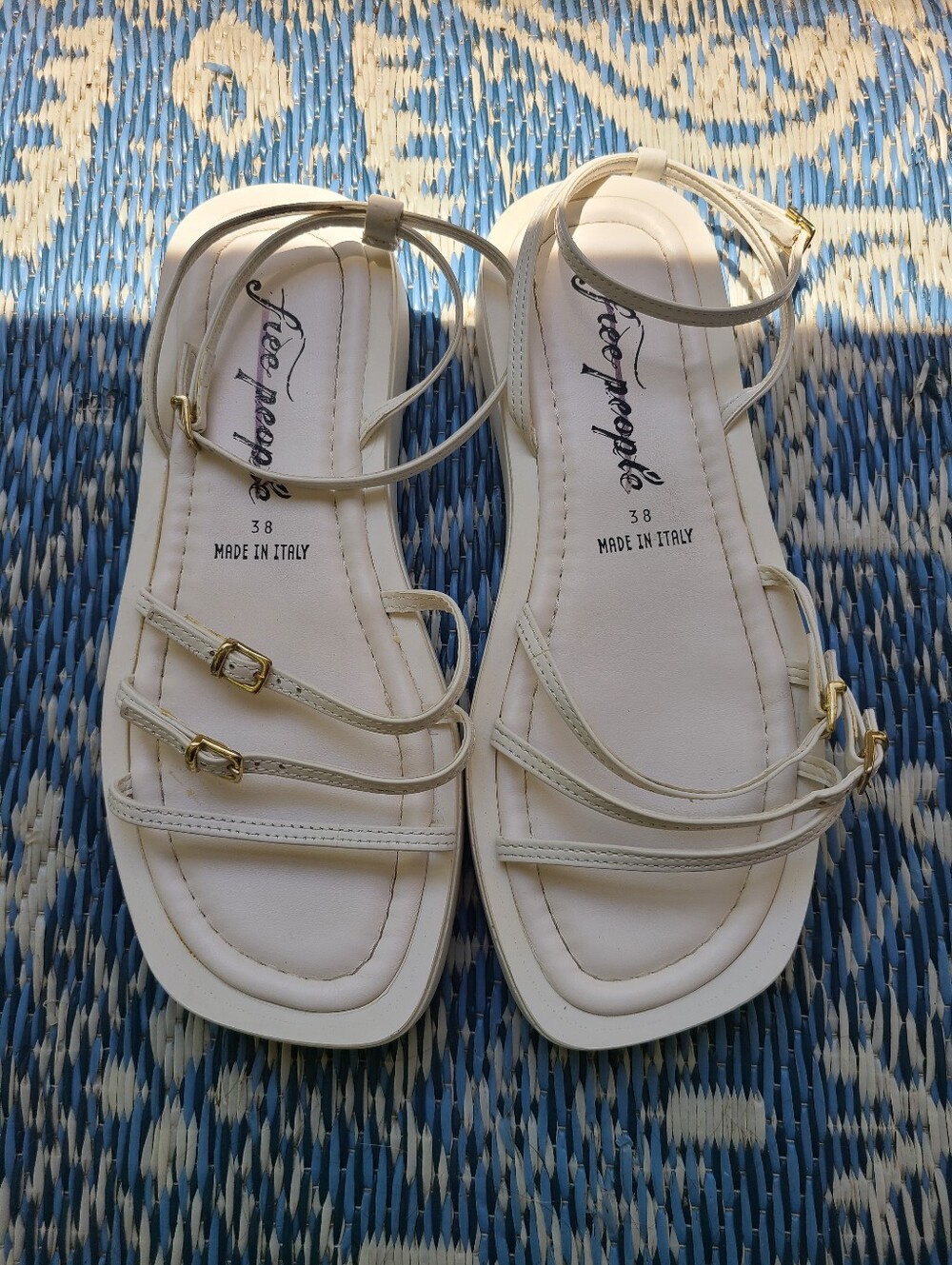 Free People Fionna Strappy Platform Sandals With Adjustable Ankle And Square Toe - Picture 2 of 10